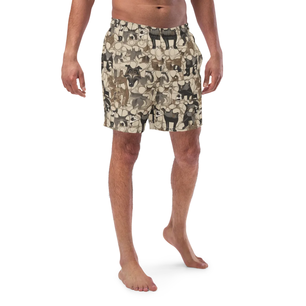 Menagerie Nocturne on Swim Trunks — Front