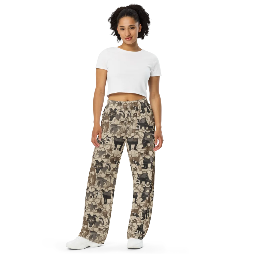 Menagerie Nocturne on Wide-Leg Pants — Front