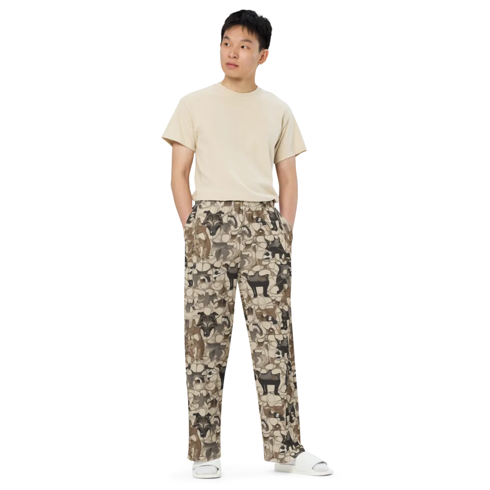 Menagerie Nocturne on Wide-Leg Pants — Front