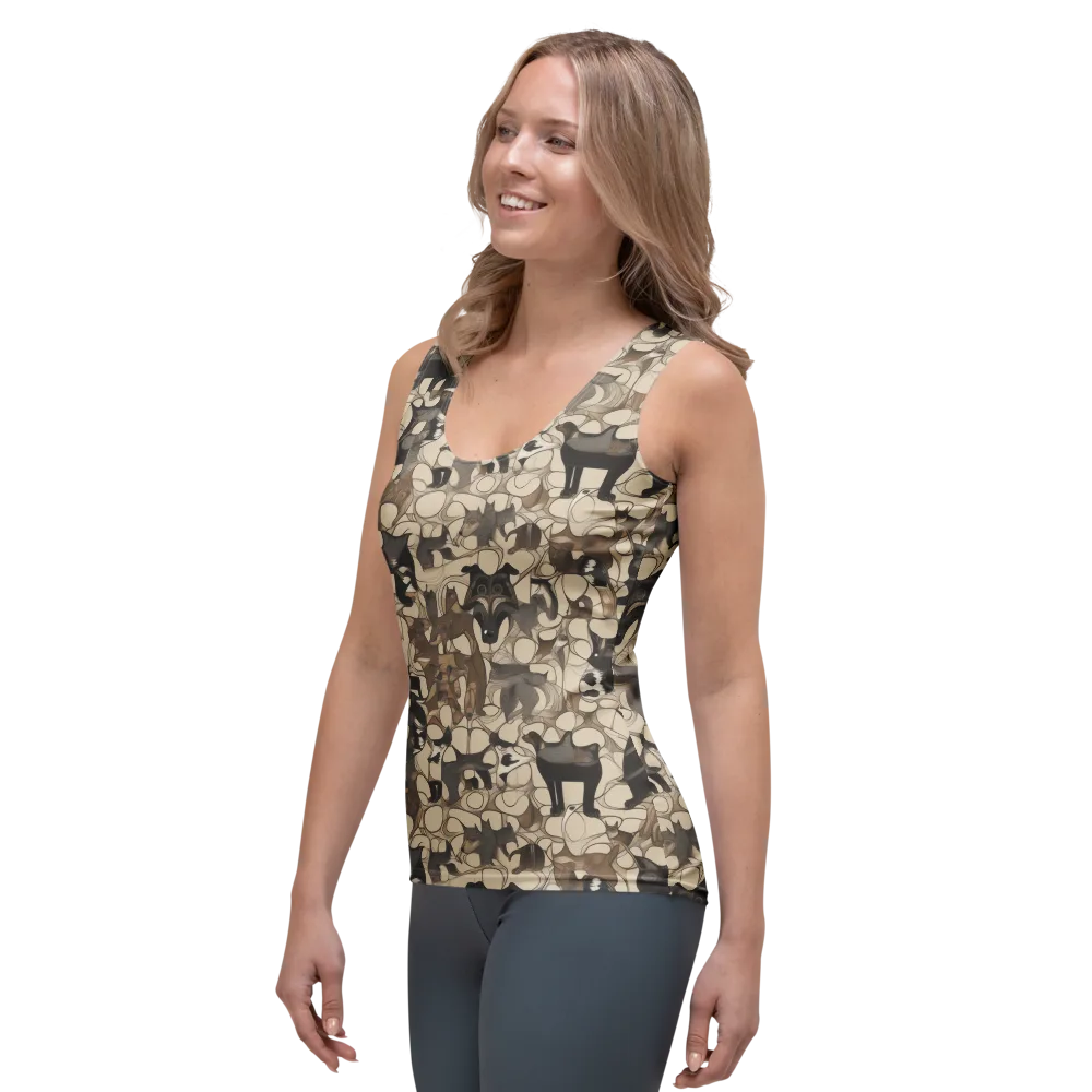 Menagerie Nocturne on Women's Tank Top — Left Front