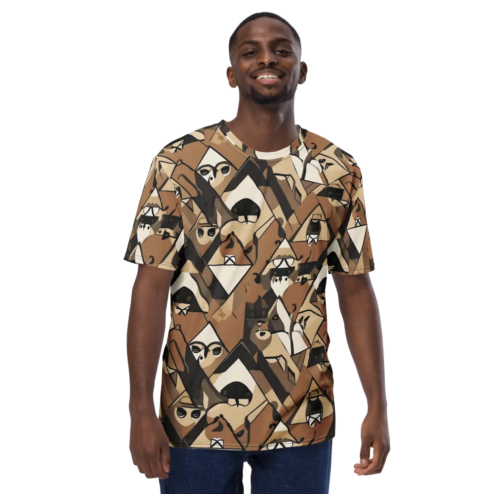 Sepia Menagerie on Men's Crew Neck T-Shirt — Front