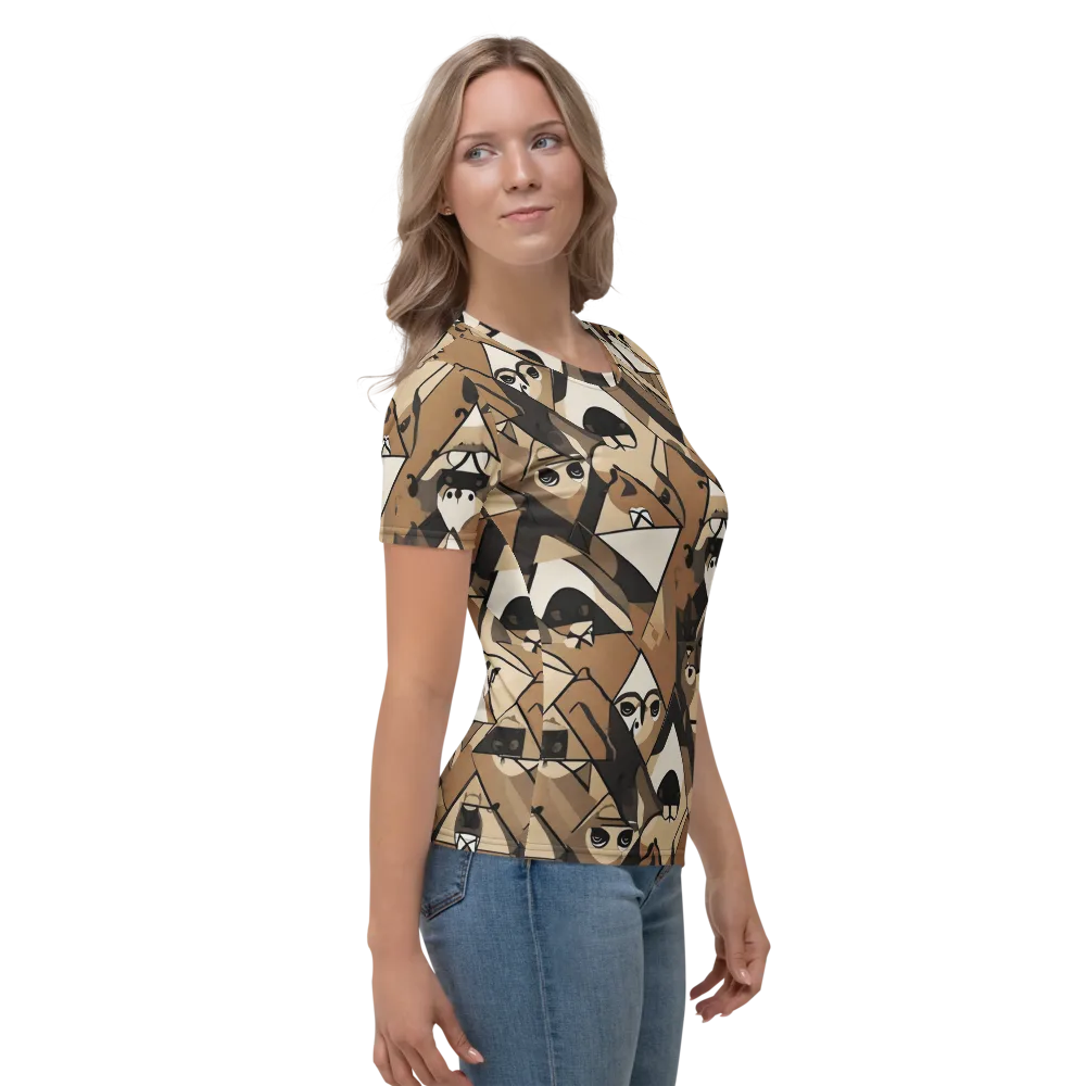Sepia Menagerie on Women's Crew Neck T-Shirt — Right