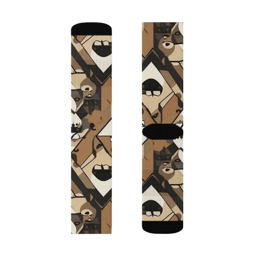 Sepia Menagerie on a Socks