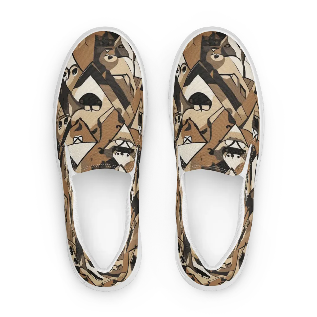 Sepia Menagerie on Women's Slip-On Canvas Shoes — Front