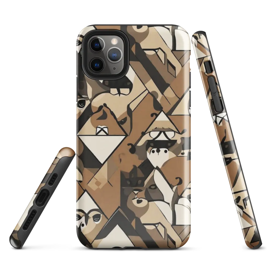 Sepia Menagerie on Tough Case for iPhone® — Front
