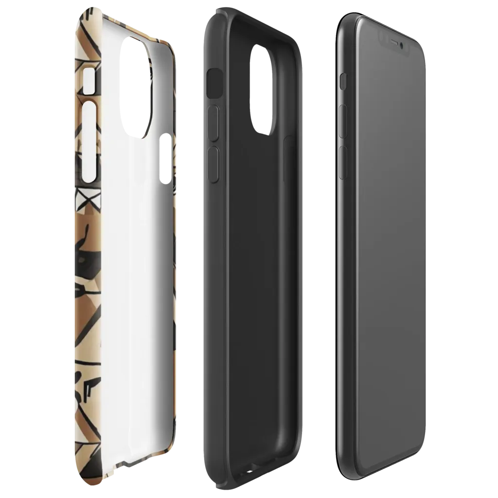 Sepia Menagerie on Tough Case for iPhone® — Right