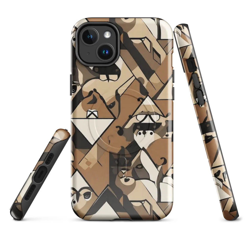 Sepia Menagerie on MagSafe Tough Case for iPhone® — Front