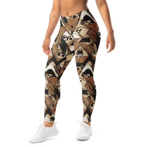 Sepia Menagerie on a Leggings