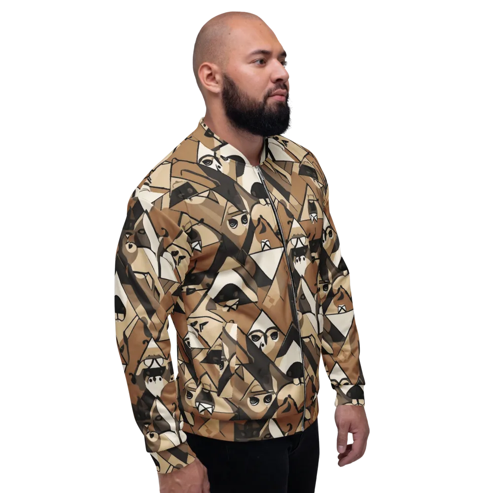 Sepia Menagerie on Bomber Jacket — Right