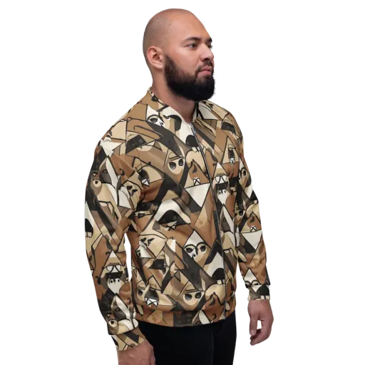 Sepia Menagerie on a Bomber Jacket