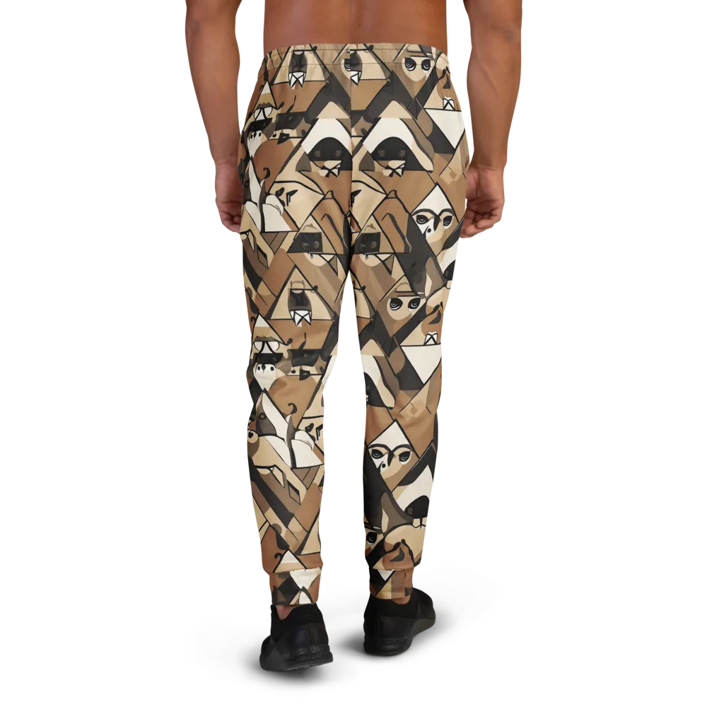 Sepia Menagerie on Men's Joggers — Back