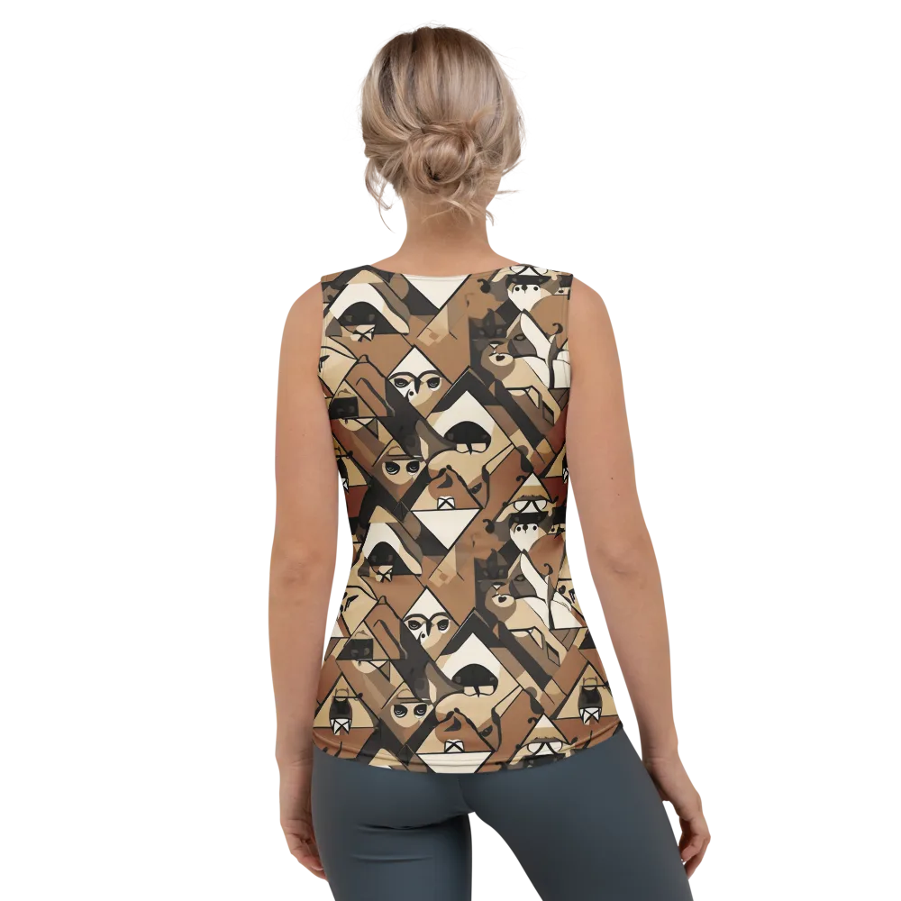 Sepia Menagerie on Women's Tank Top — Back