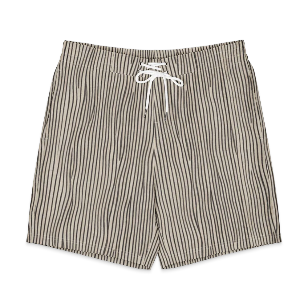 Charcoal Grain on Men's Board Shorts — Front