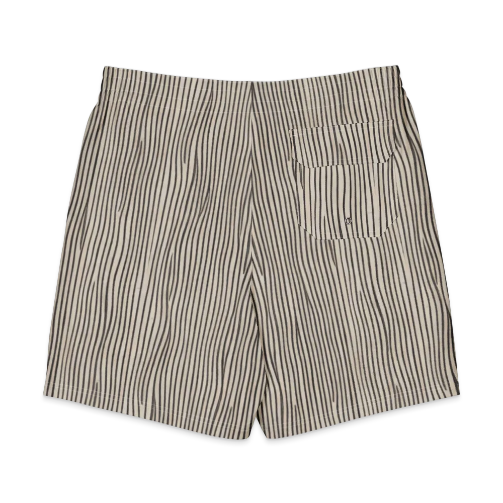 Charcoal Grain on Men's Board Shorts — Back