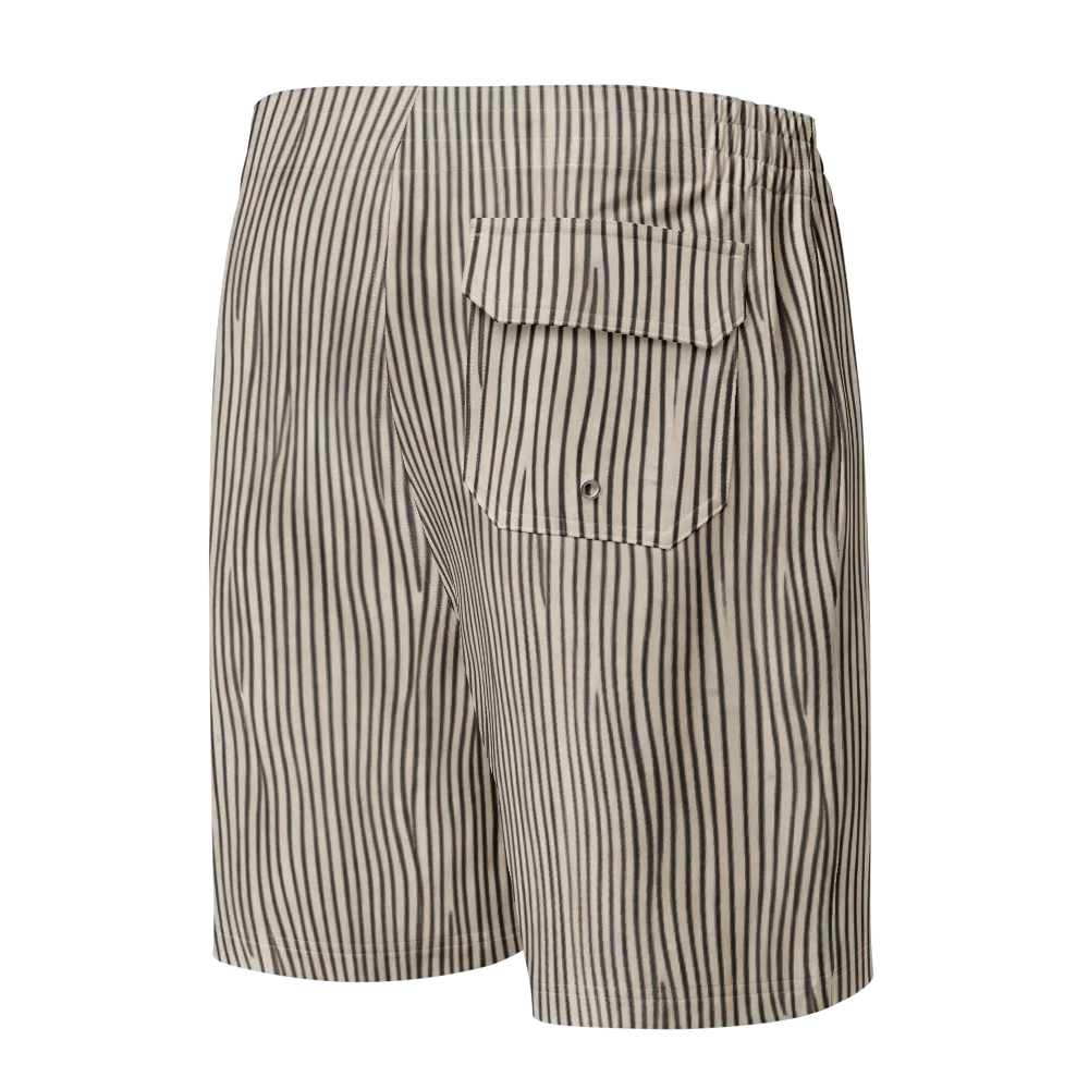 Charcoal Grain on Men's Board Shorts — Back