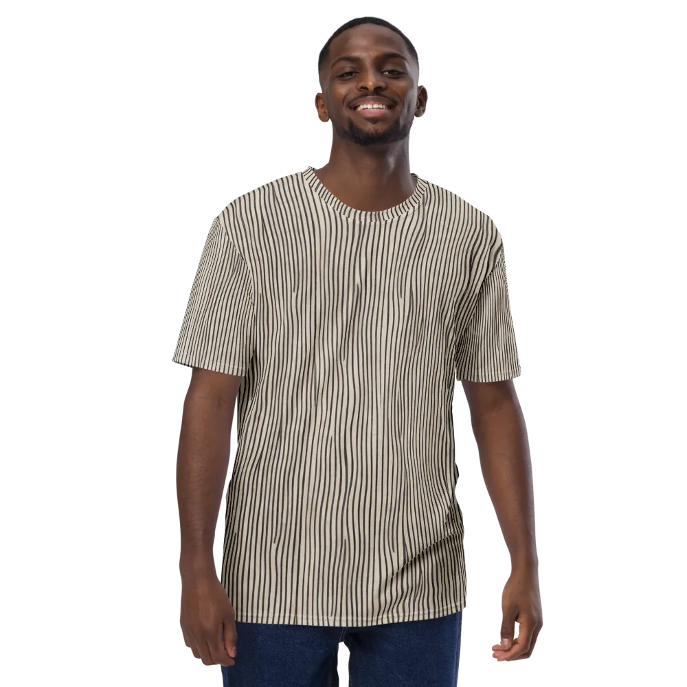 Charcoal Grain on Men's Crew Neck T-Shirt — Front