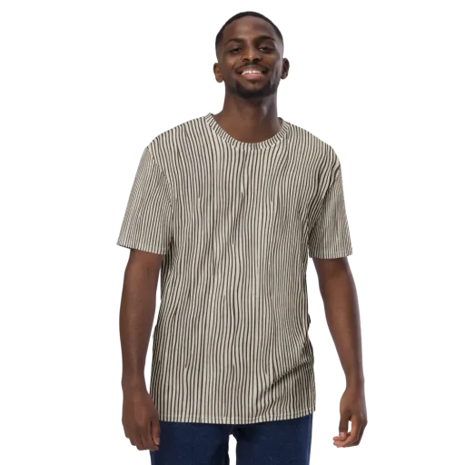 Charcoal Grain on a Men's Crew Neck T-Shirt