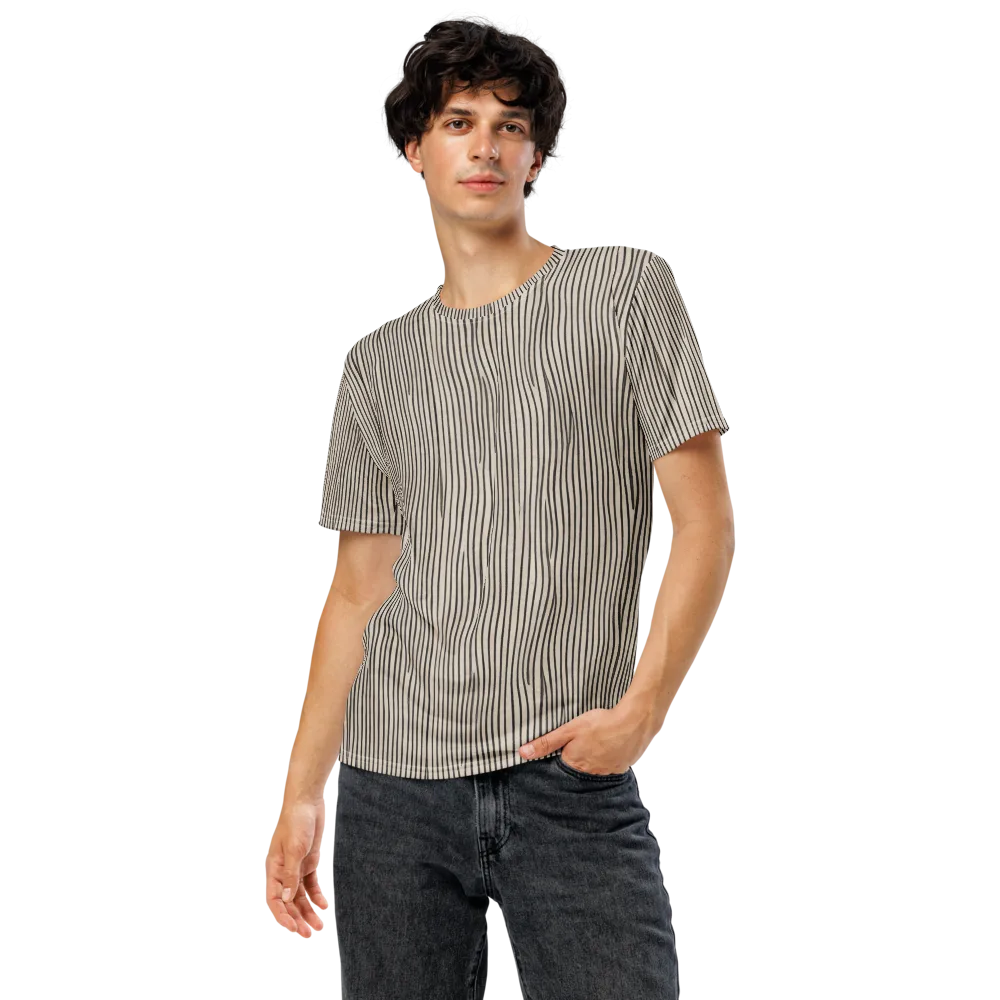 Charcoal Grain on Men's Crew Neck T-Shirt — Front