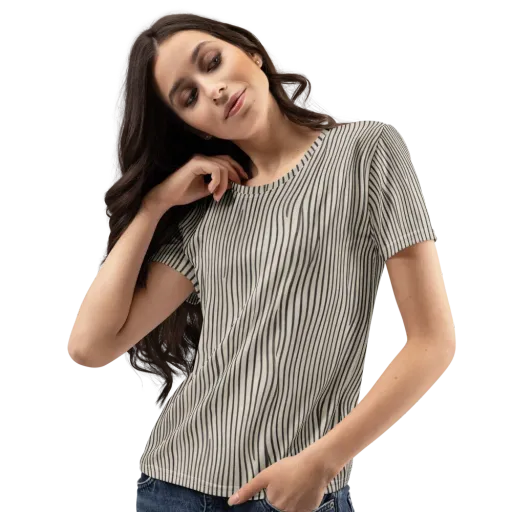 Charcoal Grain on a Women's Crew Neck T-Shirt