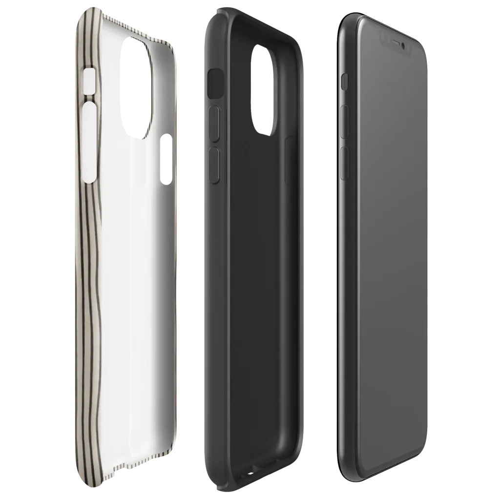 Charcoal Grain on Tough Case for iPhone® — Right