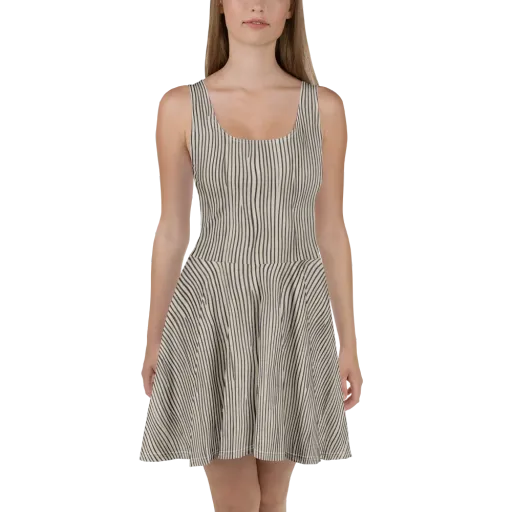 Charcoal Grain on a Skater Dress
