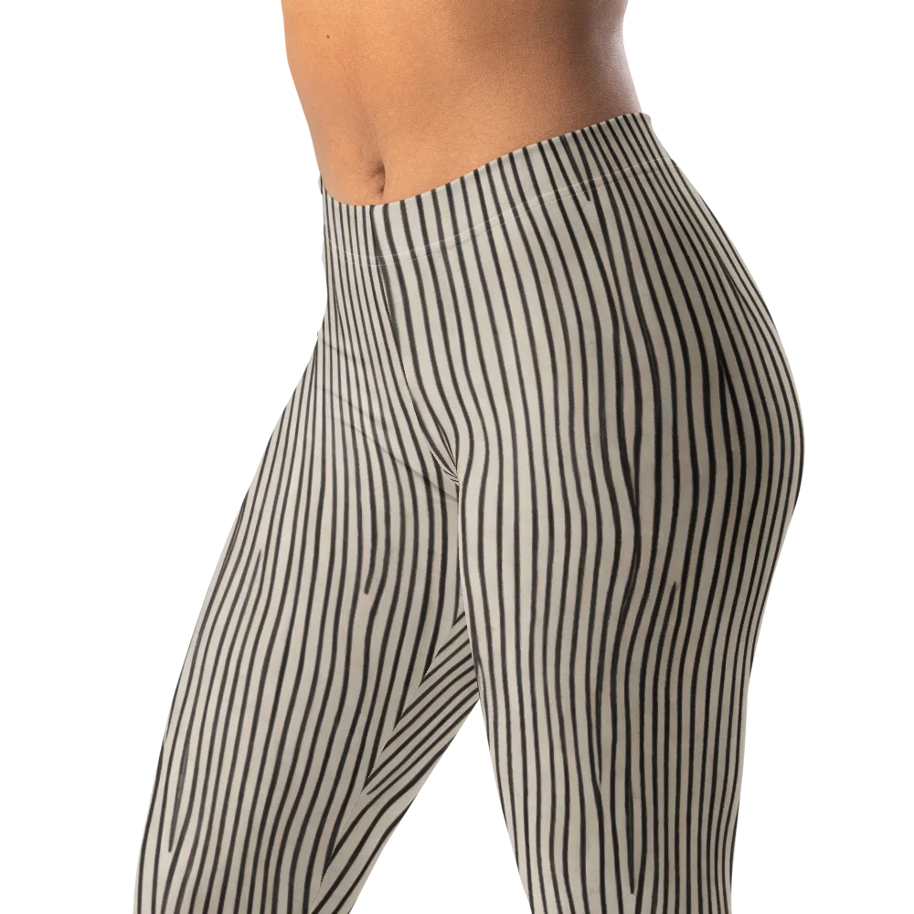 Charcoal Grain on Leggings — Left Front