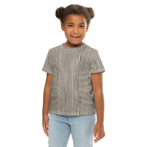 Charcoal Grain on a Kids Crew Neck T-Shirt
