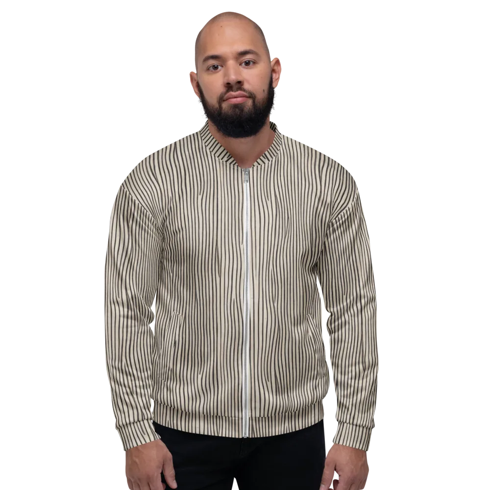 Charcoal Grain on Bomber Jacket — Front
