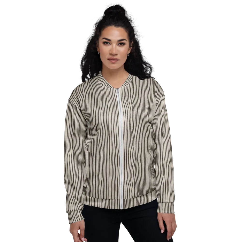 Charcoal Grain on Bomber Jacket — Front