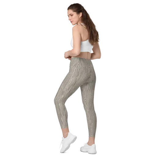 Charcoal Grain on a Leggings with Pockets