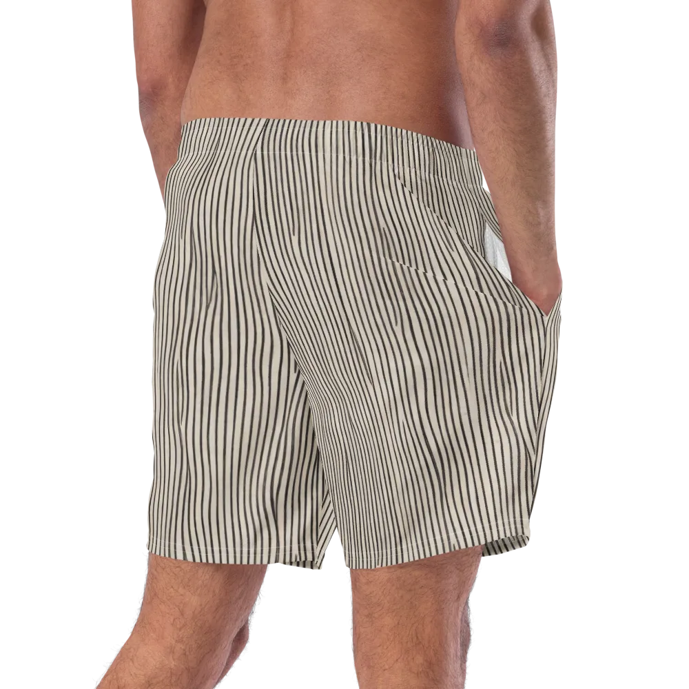 Charcoal Grain on Swim Trunks — Right Back
