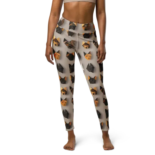 Low-poly Canine on a Yoga Leggings