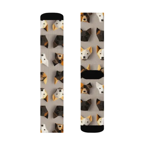 Low-poly Canine on a Socks