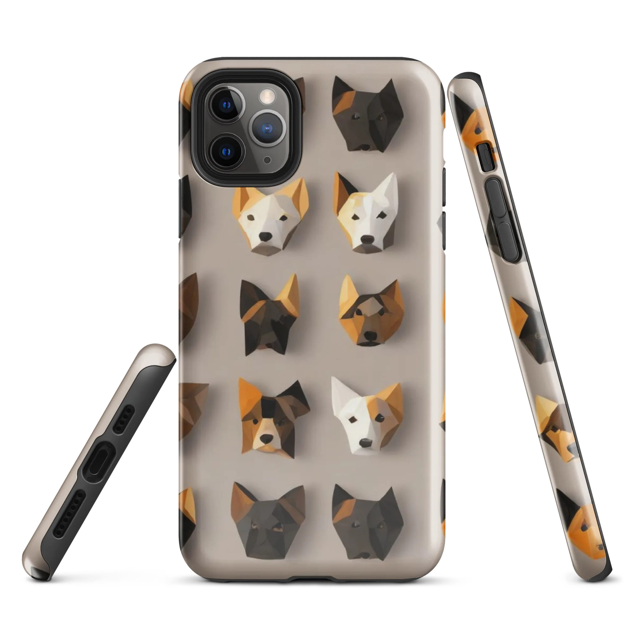 Low-poly Canine on Tough Case for iPhone® — Front