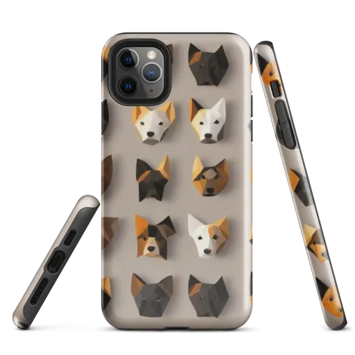 Low-poly Canine on a Tough Case for iPhone®
