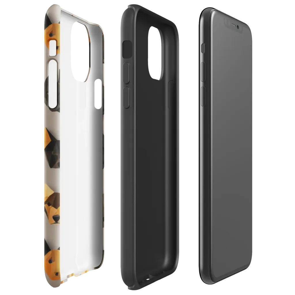 Low-poly Canine on Tough Case for iPhone® — Right