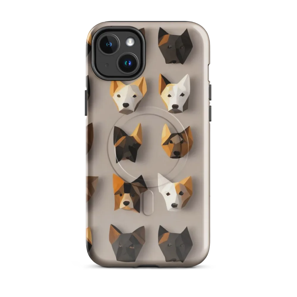 Low-poly Canine on MagSafe Tough Case for iPhone® — Front
