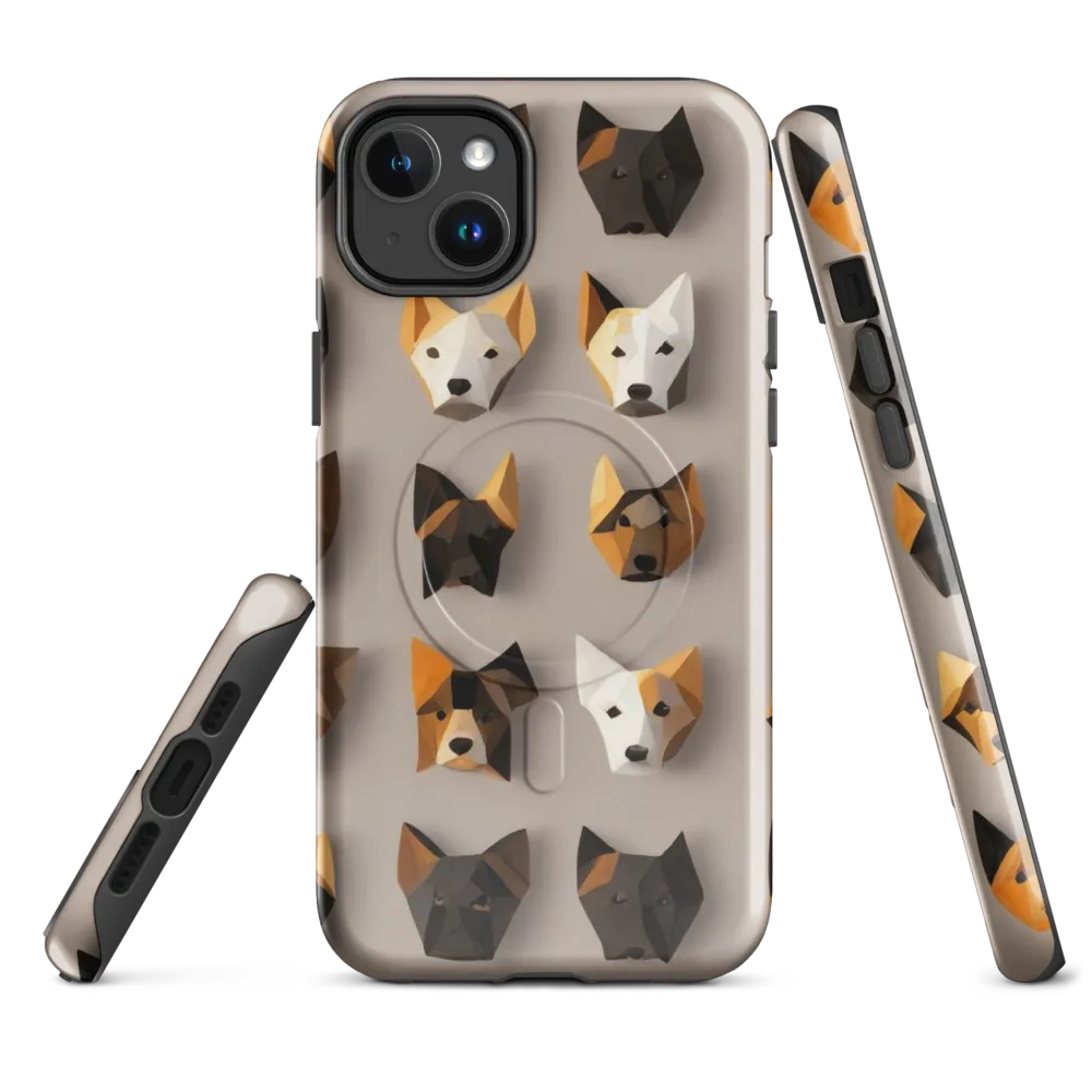 Low-poly Canine on MagSafe Tough Case for iPhone® — Front