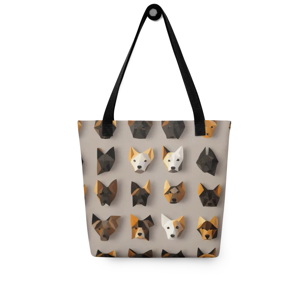Low-poly Canine on Tote Bag — Front