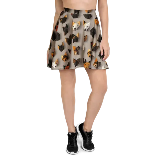 Low-poly Canine on a Skater Skirt