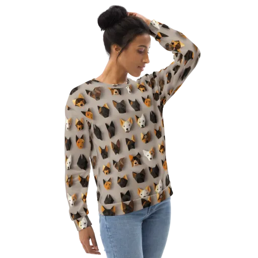 Low-poly Canine on a Sweatshirt