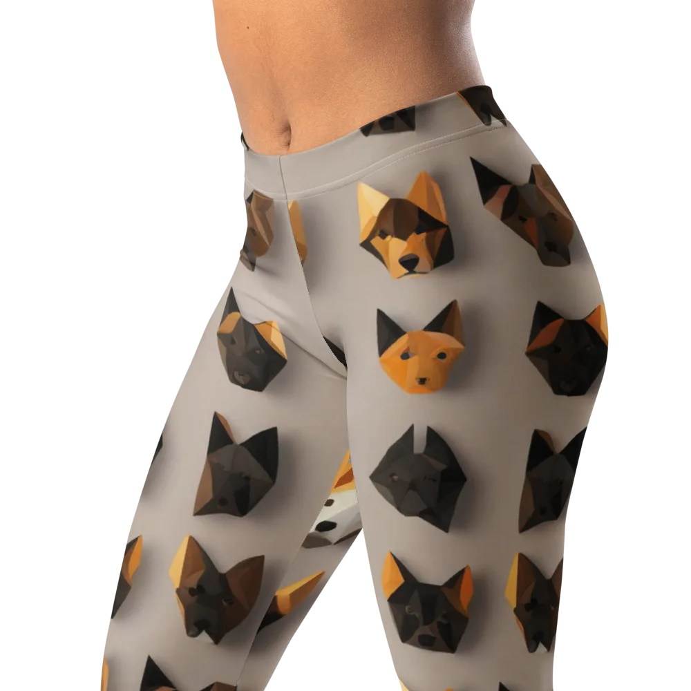 Low-poly Canine on Leggings — Left Front