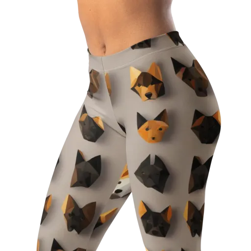 Low-poly Canine on a Leggings