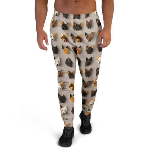 Low-poly Canine on a Men's Joggers