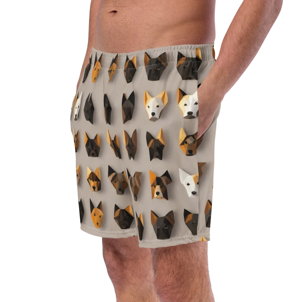 Low-poly Canine on Swim Trunks — Left Front