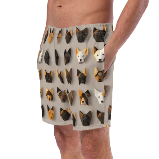 Low-poly Canine on a Swim Trunks