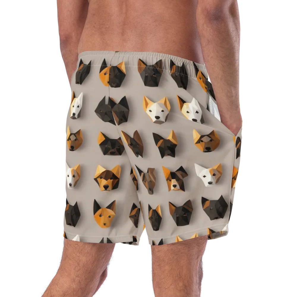 Low-poly Canine on Swim Trunks — Right Back