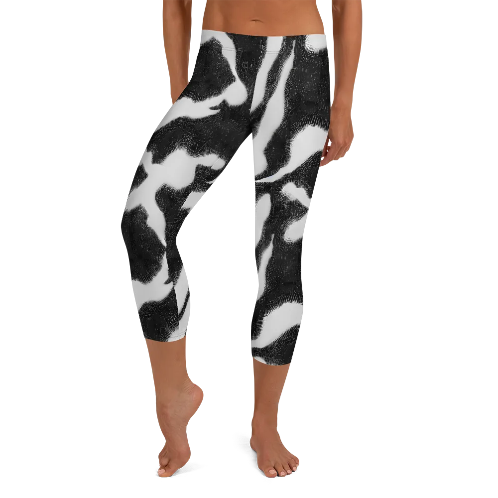 Ray's Illusion on Capri Leggings — Front