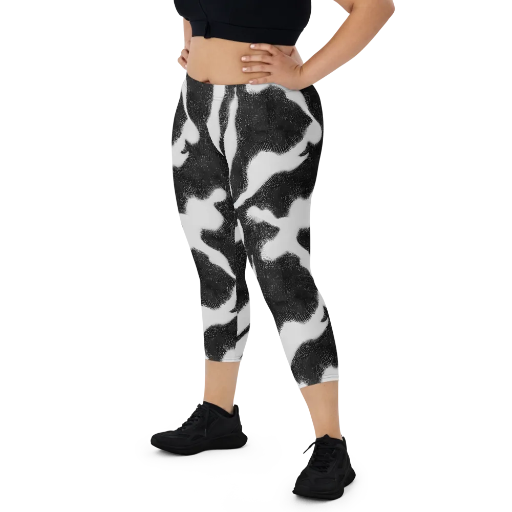 Ray's Illusion on Capri Leggings — Front