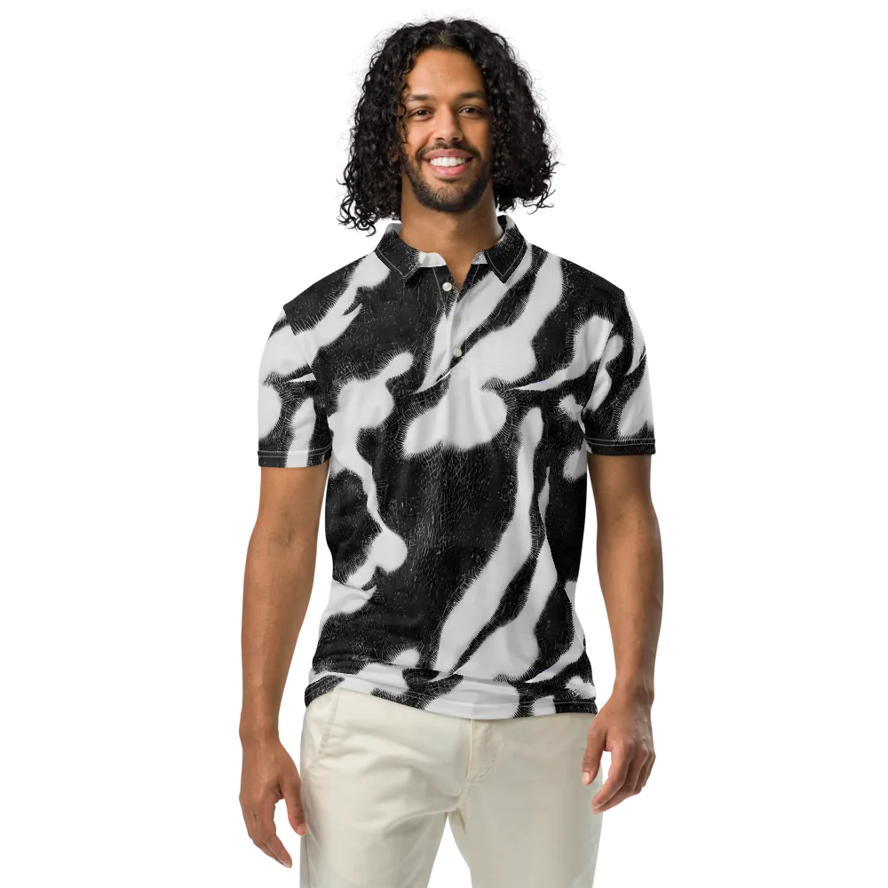 Ray's Illusion on Men's Slim Fit Polo Shirt — Front